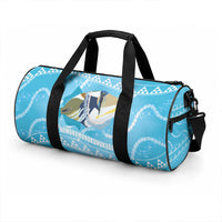 Aloha Hawaii Humuhumu Reef Triggerfish Duffle Bag Hawaiian Leis Kakau Pattern