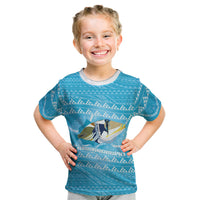 Aloha Hawaii Humuhumu Reef Triggerfish Kid T Shirt Hawaiian Leis Kakau Pattern LT14 Blue - Polynesian Pride