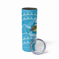 Aloha Hawaii Humuhumu Reef Triggerfish Skinny Tumbler Hawaiian Leis Kakau Pattern LT14 - Polynesian Pride