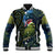 New Zealand Christmas Baseball Jacket Cute Kakapo Meri Kirihimete Maori Koru