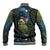 New Zealand Christmas Baseball Jacket Cute Kakapo Meri Kirihimete Maori Koru