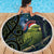 New Zealand Christmas Beach Blanket Cute Kakapo Meri Kirihimete Maori Koru