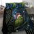 New Zealand Christmas Bedding Set Cute Kakapo Meri Kirihimete Maori Koru