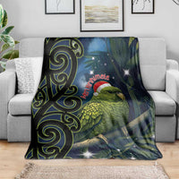 New Zealand Christmas Blanket Cute Kakapo Meri Kirihimete Maori Koru LT14 - Polynesian Pride