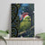 New Zealand Christmas Canvas Wall Art Cute Kakapo Meri Kirihimete Maori Koru