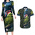 New Zealand Christmas Couples Matching Long Sleeve Bodycon Dress and Hawaiian Shirt Cute Kakapo Meri Kirihimete Maori Koru