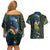 New Zealand Christmas Couples Matching Off Shoulder Short Dress and Hawaiian Shirt Cute Kakapo Meri Kirihimete Maori Koru