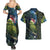 New Zealand Christmas Couples Matching Summer Maxi Dress and Hawaiian Shirt Cute Kakapo Meri Kirihimete Maori Koru