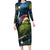 New Zealand Christmas Family Matching Long Sleeve Bodycon Dress and Hawaiian Shirt Cute Kakapo Meri Kirihimete Maori Koru