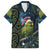 New Zealand Christmas Family Matching Off Shoulder Maxi Dress and Hawaiian Shirt Cute Kakapo Meri Kirihimete Maori Koru