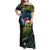 New Zealand Christmas Family Matching Off Shoulder Maxi Dress and Hawaiian Shirt Cute Kakapo Meri Kirihimete Maori Koru