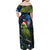 New Zealand Christmas Family Matching Off Shoulder Maxi Dress and Hawaiian Shirt Cute Kakapo Meri Kirihimete Maori Koru