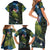 New Zealand Christmas Family Matching Short Sleeve Bodycon Dress and Hawaiian Shirt Cute Kakapo Meri Kirihimete Maori Koru