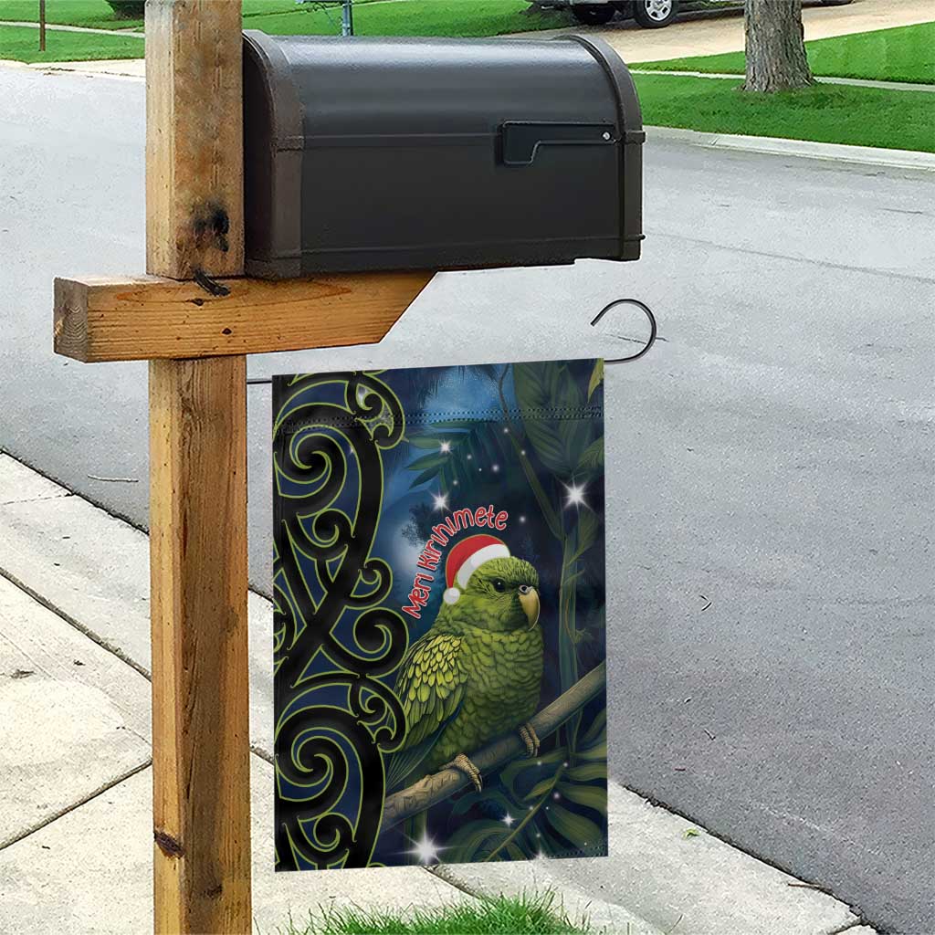 New Zealand Christmas Garden Flag Cute Kakapo Meri Kirihimete Maori Koru
