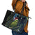 New Zealand Christmas Leather Tote Bag Cute Kakapo Meri Kirihimete Maori Koru