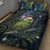 New Zealand Christmas Quilt Bed Set Cute Kakapo Meri Kirihimete Maori Koru