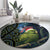 New Zealand Christmas Round Carpet Cute Kakapo Meri Kirihimete Maori Koru