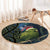 New Zealand Christmas Round Carpet Cute Kakapo Meri Kirihimete Maori Koru