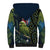 New Zealand Christmas Sherpa Hoodie Cute Kakapo Meri Kirihimete Maori Koru