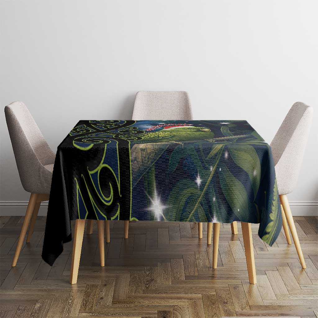 New Zealand Christmas Tablecloth Cute Kakapo Meri Kirihimete Maori Koru LT14 - Polynesian Pride