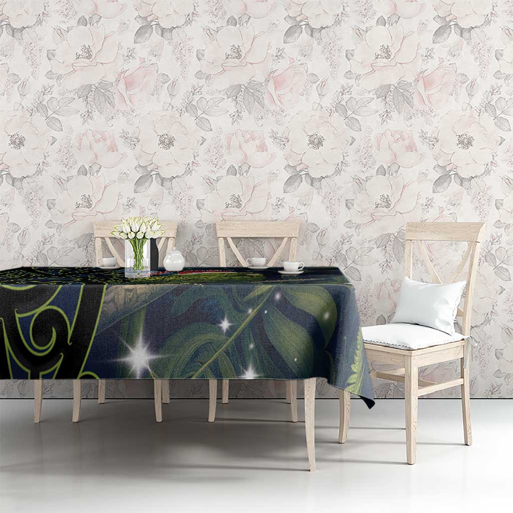 New Zealand Christmas Tablecloth Cute Kakapo Meri Kirihimete Maori Koru LT14 - Polynesian Pride