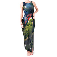 New Zealand Christmas Tank Maxi Dress Cute Kakapo Meri Kirihimete Maori Koru