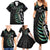 Personalised New Zealand Silver Fern Rugby Family Matching Summer Maxi Dress and Hawaiian Shirt Paua Shell With Champions Trophy History NZ Forever LT14 - Polynesian Pride