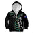 Personalised New Zealand Silver Fern Rugby Kid Hoodie Paua Shell With Champions Trophy History NZ Forever LT14 Zip Hoodie Black - Polynesian Pride