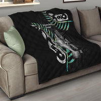 Personalised New Zealand Silver Fern Rugby Quilt Paua Shell With Champions Trophy History NZ Forever LT14 - Polynesian Pride