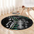 Personalised New Zealand Silver Fern Rugby Round Carpet Paua Shell With Champions Trophy History NZ Forever LT14 - Polynesian Pride