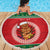 Personalized Hawaii Christmas Beach Blanket Tiki Santa Mele Kalikimaka