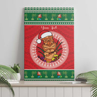Personalized Hawaii Christmas Canvas Wall Art Tiki Santa Mele Kalikimaka LT14 - Polynesian Pride