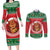 Personalized Hawaii Christmas Couples Matching Long Sleeve Bodycon Dress and Long Sleeve Button Shirt Tiki Santa Mele Kalikimaka