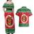 Personalized Hawaii Christmas Couples Matching Off Shoulder Maxi Dress and Hawaiian Shirt Tiki Santa Mele Kalikimaka