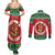 Personalized Hawaii Christmas Couples Matching Summer Maxi Dress and Long Sleeve Button Shirt Tiki Santa Mele Kalikimaka