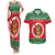 Personalized Hawaii Christmas Couples Matching Tank Maxi Dress and Hawaiian Shirt Tiki Santa Mele Kalikimaka