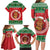 Personalized Hawaii Christmas Family Matching Long Sleeve Bodycon Dress and Hawaiian Shirt Tiki Santa Mele Kalikimaka