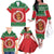 Personalized Hawaii Christmas Family Matching Off The Shoulder Long Sleeve Dress and Hawaiian Shirt Tiki Santa Mele Kalikimaka