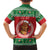 Personalized Hawaii Christmas Family Matching Short Sleeve Bodycon Dress and Hawaiian Shirt Tiki Santa Mele Kalikimaka