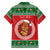 Personalized Hawaii Christmas Family Matching Short Sleeve Bodycon Dress and Hawaiian Shirt Tiki Santa Mele Kalikimaka