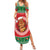 Personalized Hawaii Christmas Family Matching Summer Maxi Dress and Hawaiian Shirt Tiki Santa Mele Kalikimaka