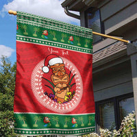 Personalized Hawaii Christmas Garden Flag Tiki Santa Mele Kalikimaka LT14 - Polynesian Pride