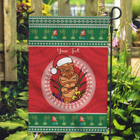 Personalized Hawaii Christmas Garden Flag Tiki Santa Mele Kalikimaka LT14 Garden Flag Red - Polynesian Pride