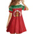 Personalized Hawaii Christmas Kid Short Sleeve Dress Tiki Santa Mele Kalikimaka