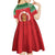 Personalized Hawaii Christmas Kid Short Sleeve Dress Tiki Santa Mele Kalikimaka