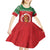 Personalized Hawaii Christmas Kid Short Sleeve Dress Tiki Santa Mele Kalikimaka