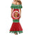 Personalized Hawaii Christmas Mermaid Dress Tiki Santa Mele Kalikimaka