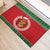 Personalized Hawaii Christmas Rubber Doormat Tiki Santa Mele Kalikimaka