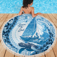 New Zealand Sailing Beach Blanket Aotearoa Yacht Racing - Born To Sail LT14 - Polynesian Pride