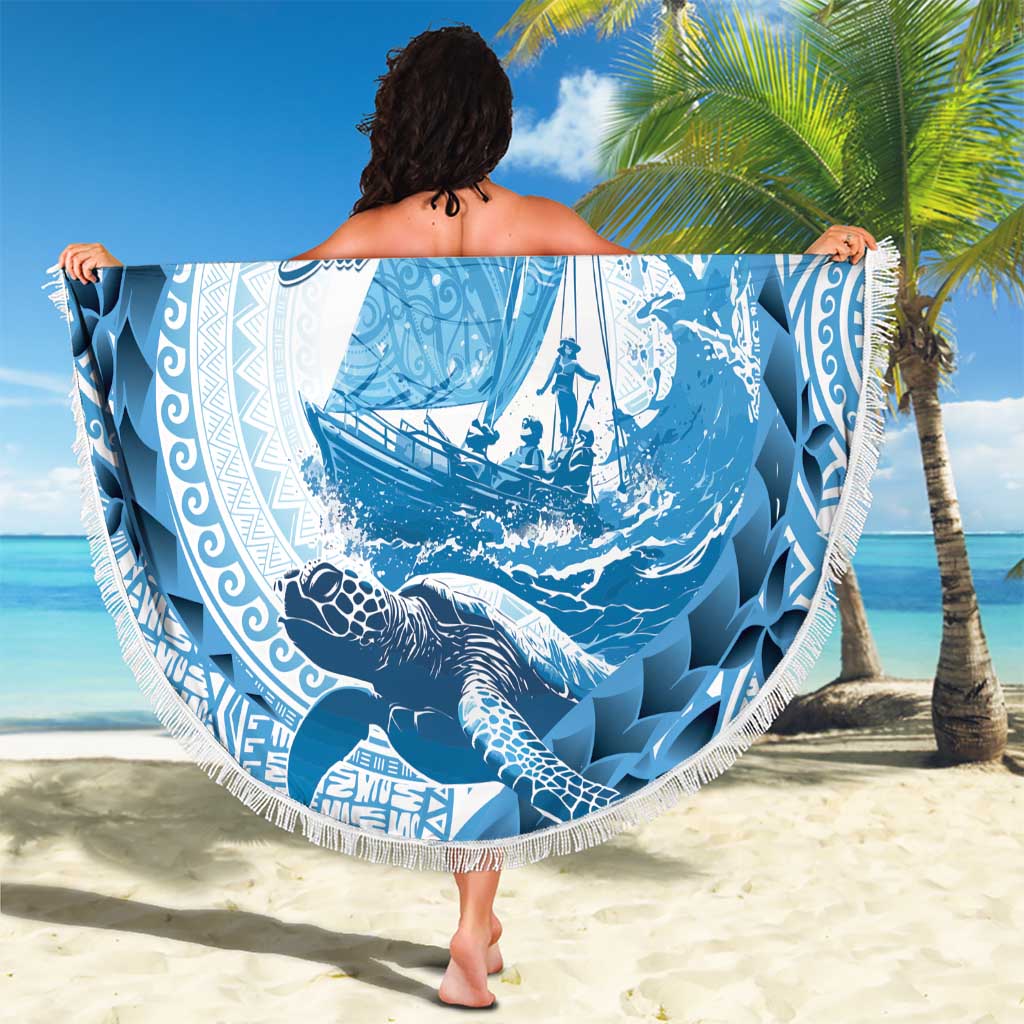 New Zealand Sailing Beach Blanket Aotearoa Yacht Racing - Born To Sail LT14 - Polynesian Pride